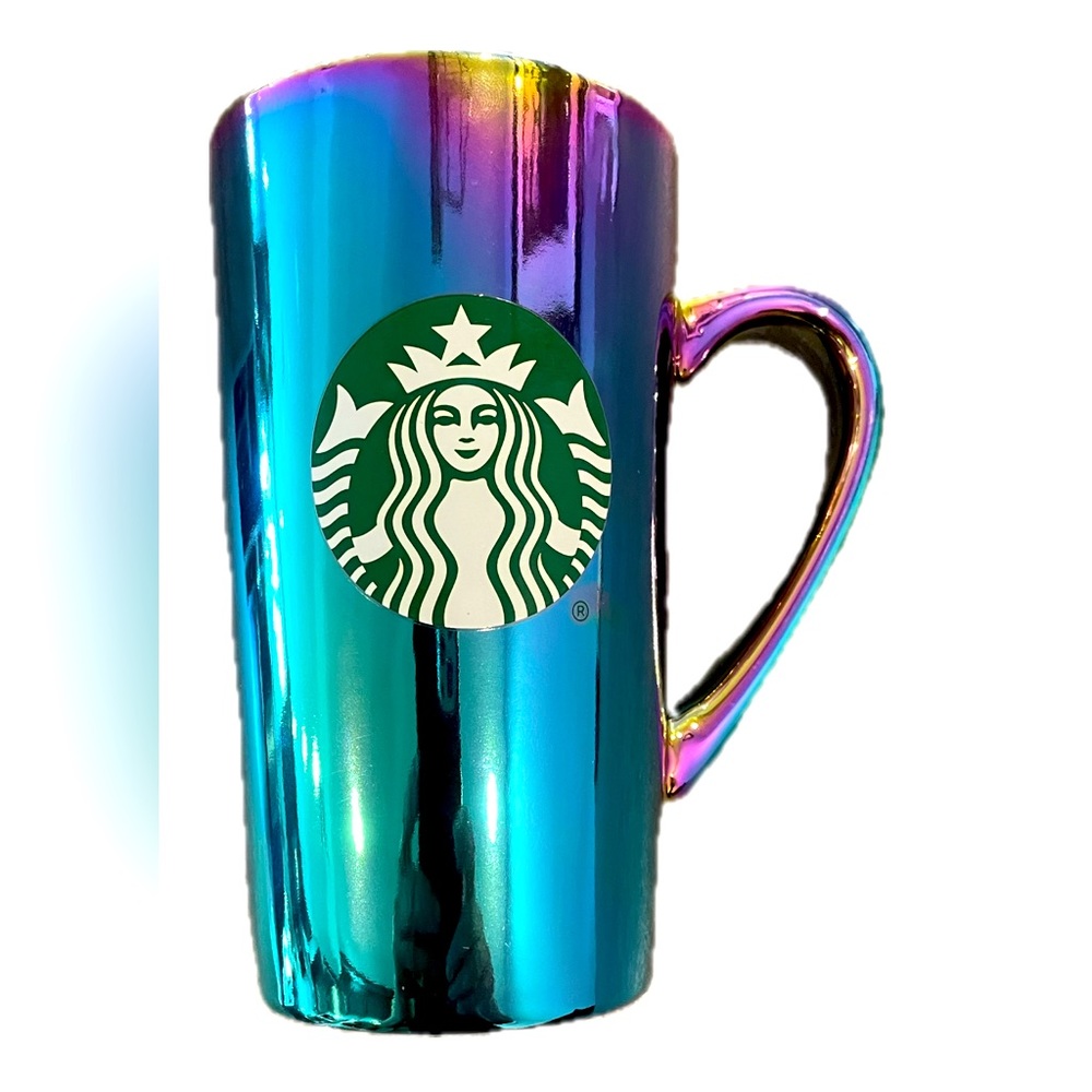 💕 NWOT Starbucks Holographic Iridescent 20oz Latte/Hot Chocolate Mug - Picture 1 of 3
